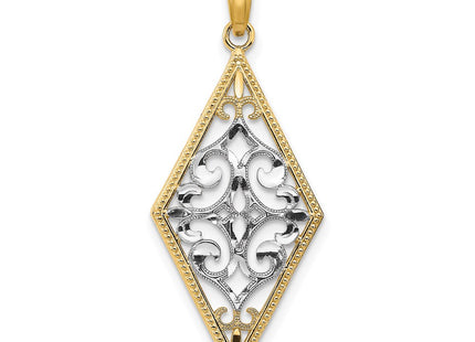 14k Yellow & Rhodium Jewelry Style K9373 - Classique Jewelry Inc.