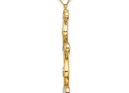 14k Yellow & Rhodium Jewelry Style K9378 - Classique Jewelry Inc.