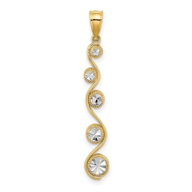 14k Yellow & Rhodium Jewelry Style K9378 - Classique Jewelry Inc.