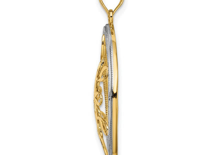 14k Yellow & Rhodium Jewelry Style K9380 - Classique Jewelry Inc.