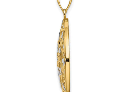 14k Yellow & Rhodium Jewelry Style K9381 - Classique Jewelry Inc.