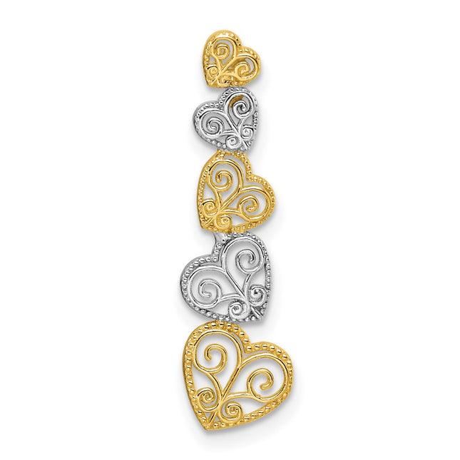 14K gold heart chain