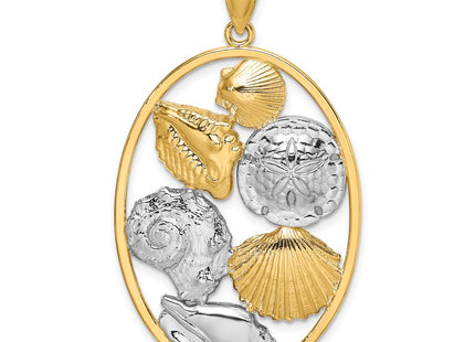 14k Yellow & Rhodium Jewelry Style K9385 - Classique Jewelry Inc.