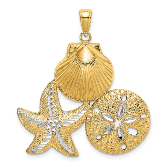 14k Yellow & Rhodium Jewelry Style K9388 - Classique Jewelry Inc.
