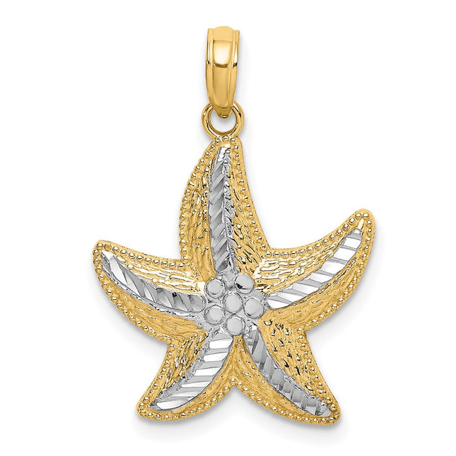 14k Yellow & Rhodium Jewelry Style K9390 - Classique Jewelry Inc.