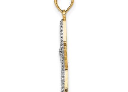 14k Yellow & Rhodium Jewelry Style K9392 - Classique Jewelry Inc.