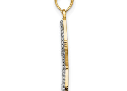 14k Yellow & Rhodium Jewelry Style K9393 - Classique Jewelry Inc.
