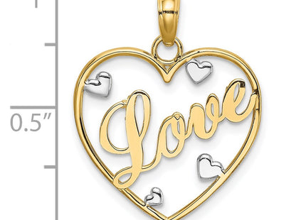 14k Yellow & Rhodium Pendants Style K9395 - Classique Jewelry Inc.
