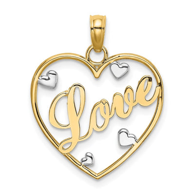 14K gold heart pendant
