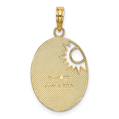 14K w/Rhodium YOU ARE MY SUNSHINE Cut-out Sun Charm