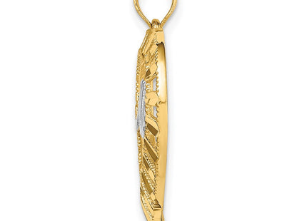 14k Yellow & Rhodium Jewelry Style K9403 - Classique Jewelry Inc.