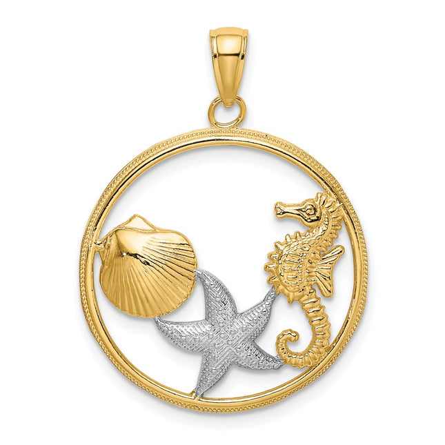 14k Yellow & Rhodium Jewelry Style K9404 - Classique Jewelry Inc.