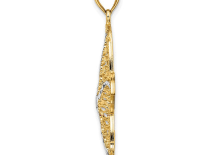 14k Yellow & Rhodium Jewelry Style K9405 - Classique Jewelry Inc.