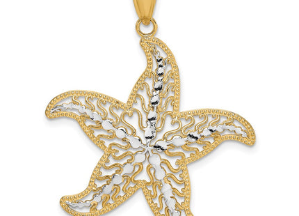 14k Yellow & Rhodium Jewelry Style K9405 - Classique Jewelry Inc.