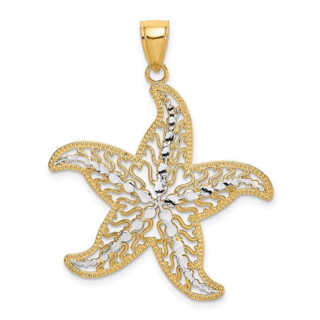 14k Yellow & Rhodium Jewelry Style K9405 - Classique Jewelry Inc.