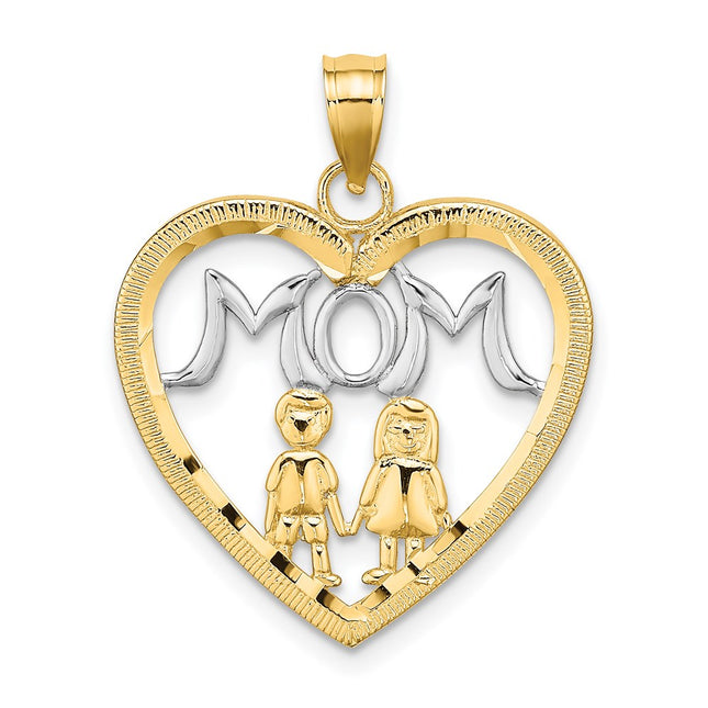 14k Yellow & Rhodium Jewelry Style K9407 - Classique Jewelry Inc.