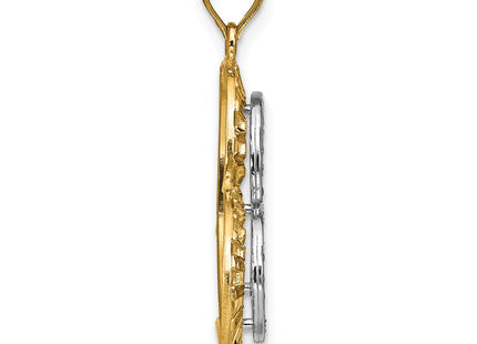 14k Yellow & Rhodium Jewelry Style K9409 - Classique Jewelry Inc.