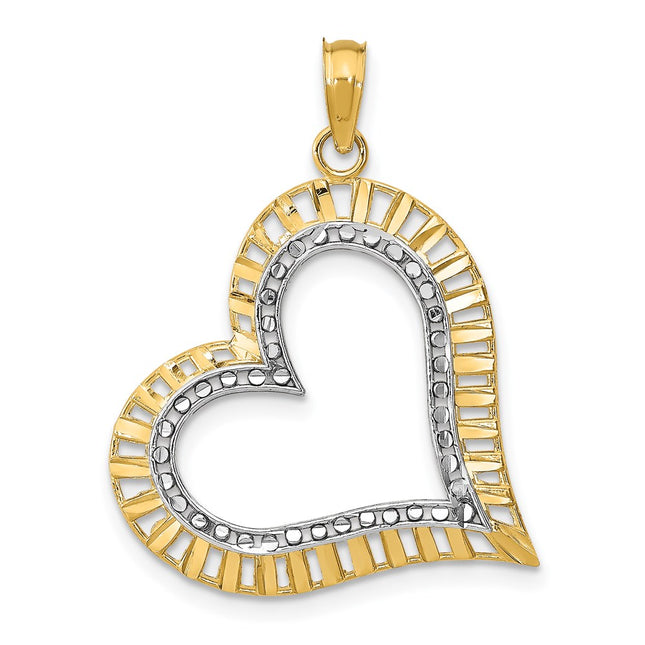 14k Yellow & Rhodium Jewelry Style K9409 - Classique Jewelry Inc.