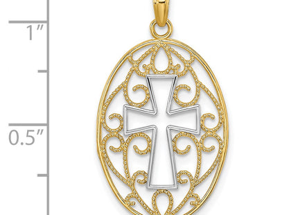 14k Yellow & Rhodium Jewelry Style K9412 - Classique Jewelry Inc.