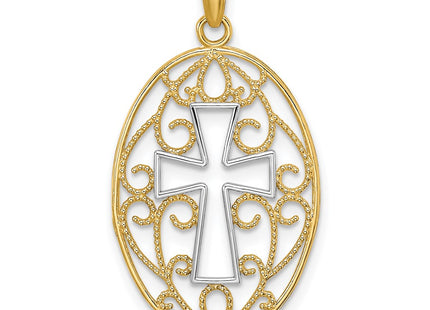 14k Yellow & Rhodium Jewelry Style K9412 - Classique Jewelry Inc.