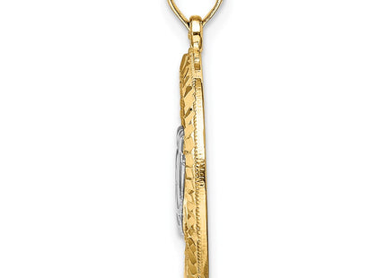 14k Yellow & Rhodium Jewelry Style K9415 - Classique Jewelry Inc.