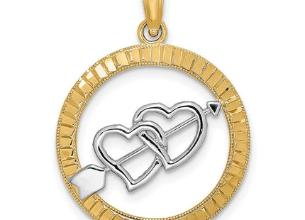 14k Yellow & Rhodium Jewelry Style K9415 - Classique Jewelry Inc.