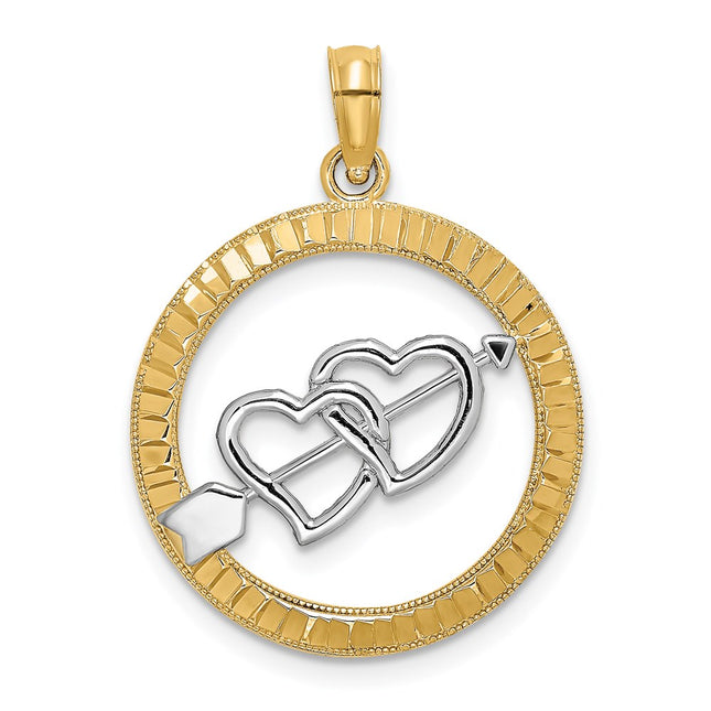 14k Yellow & Rhodium Jewelry Style K9415 - Classique Jewelry Inc.