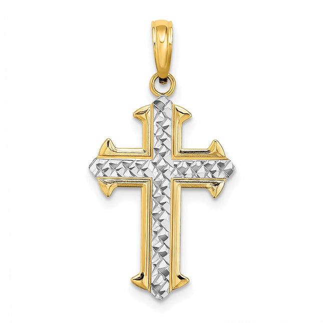 14k Yellow & Rhodium Jewelry Style K9421 - Classique Jewelry Inc.