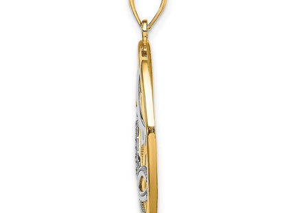 14k Yellow & Rhodium Jewelry Style K9430 - Classique Jewelry Inc.