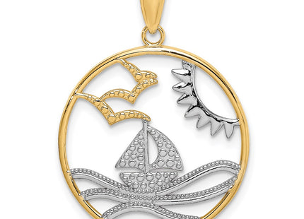 14k Yellow & Rhodium Jewelry Style K9430 - Classique Jewelry Inc.