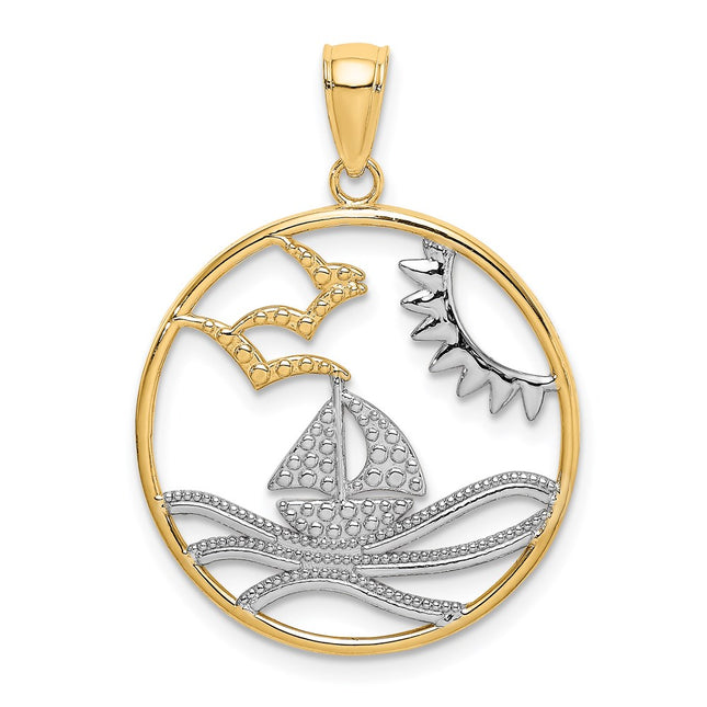 14k Yellow & Rhodium Jewelry Style K9430 - Classique Jewelry Inc.