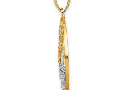 14k Yellow & Rhodium Jewelry Style K9431 - Classique Jewelry Inc.