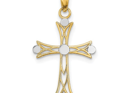 14K gold cross charm