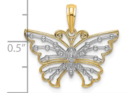 14k Yellow & Rhodium Jewelry Style K9435 - Classique Jewelry Inc.