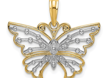 14k Yellow & Rhodium Jewelry Style K9435 - Classique Jewelry Inc.