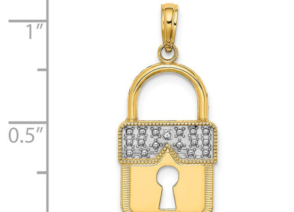 14k Yellow & Rhodium Jewelry Style K9436 - Classique Jewelry Inc.