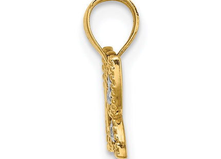14k Yellow & Rhodium Jewelry Style K9437 - Classique Jewelry Inc.