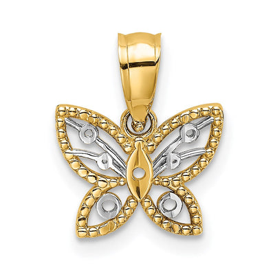 14K gold butterfly charm