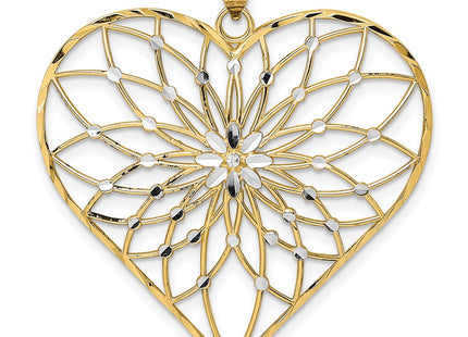 14k Yellow & Rhodium Pendants Style K9442 - Classique Jewelry Inc.
