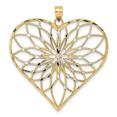 14K gold heart pendant