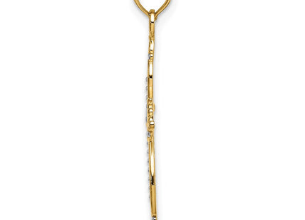 14k Yellow & Rhodium Jewelry Style K9443 - Classique Jewelry Inc.