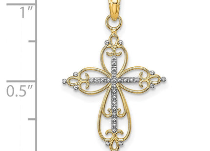 14k Yellow & Rhodium Jewelry Style K9443 - Classique Jewelry Inc.