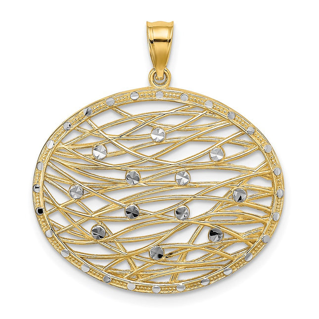 14k Yellow & Rhodium Jewelry Style K9444 - Classique Jewelry Inc.