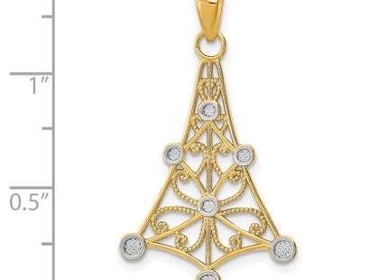 14k Yellow & Rhodium Jewelry Style K9446 - Classique Jewelry Inc.