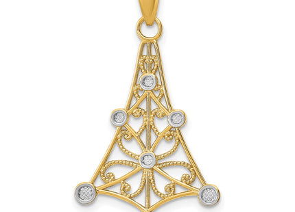 14k Yellow & Rhodium Jewelry Style K9446 - Classique Jewelry Inc.