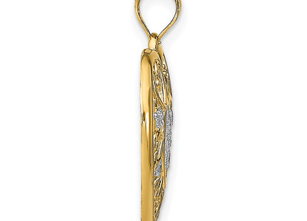 14k Yellow & Rhodium Jewelry Style K9447 - Classique Jewelry Inc.