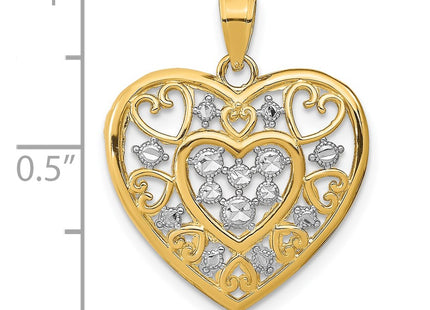 14k Yellow & Rhodium Jewelry Style K9447 - Classique Jewelry Inc.