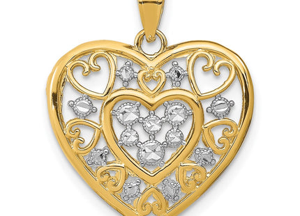 14k Yellow & Rhodium Jewelry Style K9447 - Classique Jewelry Inc.