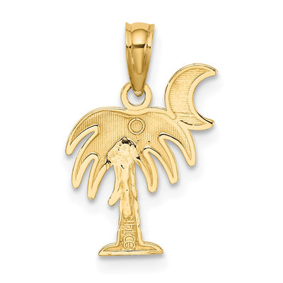 14K w/ Rhodium Charleston Palm Tree Charm