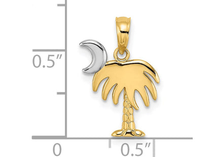 14k Yellow & Rhodium Jewelry Style K9455 - Classique Jewelry Inc.